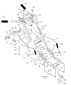 Handle Assembly Diagram and Parts List for 1695488-18-2863-29 2008 Briggs and Stratton Snow Blower